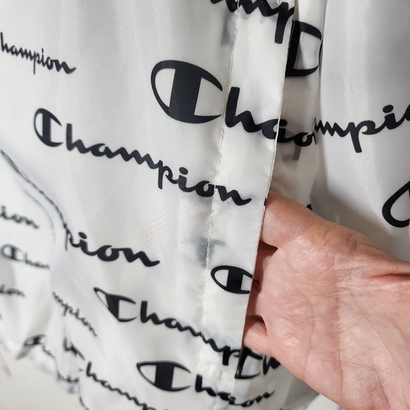 CHAMPION ALL-OVER PRINT HOODED WINDBREAKER JACKET - Picture 8 of 11